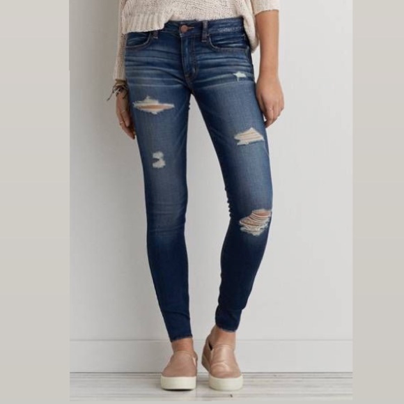 American Eagle Outfitters Denim - AMERICAN EAGLE OUTFITTERS || Distressed Jeggings